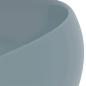 Preview: Luxuriöses Waschbecken Rund Matt Hellblau 40x15 cm Keramik