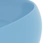 Preview: Luxuriöses Waschbecken Rund Matt Hellblau 40x15 cm Keramik