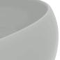 Preview: Luxuriöses Waschbecken Rund Matt Hellgrau 40x15 cm Keramik