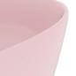 Preview: Luxuriöses Waschbecken Rund Matt Rosa 40x15 cm Keramik