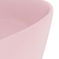 Preview: Luxuriöses Waschbecken Rund Matt Rosa 40x15 cm Keramik