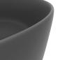 Preview: Luxuriöses Waschbecken Rund Matt Dunkelgrau 40x15 cm Keramik
