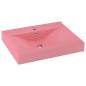 Preview: Luxus-Waschbecken mit Hahnloch Matt-Rosa 60x46 cm Keramik 