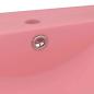 Preview: Luxus-Waschbecken mit Hahnloch Matt-Rosa 60x46 cm Keramik 