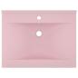 Preview: Luxus-Waschbecken mit Hahnloch Matt-Rosa 60x46 cm Keramik 