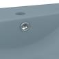Preview: Luxus-Waschbecken mit Hahnloch Matt-Hellblau 60x46 cm Keramik 