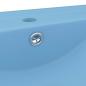Preview: Luxus-Waschbecken mit Hahnloch Matt-Hellblau 60x46 cm Keramik 
