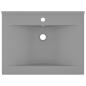 Preview: Luxus-Waschbecken mit Hahnloch Matt-Hellgrau 60x46 cm Keramik 