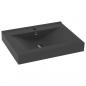 Preview: Luxus-Waschbecken mit Hahnloch Matt-Dunkelgrau 60x46 cm Keramik