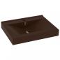Preview: Luxus-Waschbecken mit Hahnloch Matt-Dunkelbraun 60x46cm Keramik
