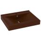 Preview: Luxus-Waschbecken mit Hahnloch Matt-Dunkelbraun 60x46cm Keramik