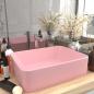 Preview: Luxus-Waschbecken Matt Rosa 41x30x12 cm Keramik