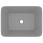 Preview: Luxus-Waschbecken Matt Hellgrau 41x30x12 cm Keramik