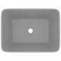Preview: Luxus-Waschbecken Matt Hellgrau 41x30x12 cm Keramik