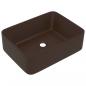 Preview: Luxus-Waschbecken Matt Dunkelbraun 41x30x12 cm Keramik