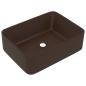 Preview: Luxus-Waschbecken Matt Dunkelbraun 41x30x12 cm Keramik