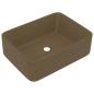 Preview: Luxus-Waschbecken Matt Creme 41x30x12 cm Keramik