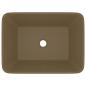 Preview: Luxus-Waschbecken Matt Creme 41x30x12 cm Keramik