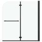 Preview: Faltbare Duschkabine 2 Paneele ESG 120x140 cm Schwarz