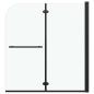 Preview: Faltbare Duschkabine 2 Paneele ESG 120x140 cm Schwarz