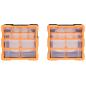 Preview: Multi-Schubladen-Organizer 2 Stk. 12 Schubladen 26,5x16x26 cm