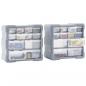 Preview: Multi-Schubladen-Organizer 2 Stk. 12 Schubladen 26,5x16x26 cm