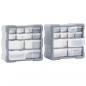Preview: Multi-Schubladen-Organizer 2 Stk. 12 Schubladen 26,5x16x26 cm