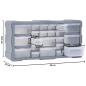 Preview: Multi-Schubladen-Organizer mit 22 Schubladen 49x16x25,5 cm