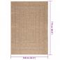 Preview: Teppich 120x170 cm Jute-Optik Innen und Außen