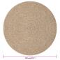 Preview: Teppich 120 cm Jute-Optik Innen und Außen