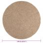 Preview: Teppich 120 cm Jute-Optik Innen und Außen