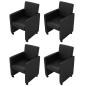 Preview:  Esszimmerstühle 4 Stk. Schwarz Kunstleder