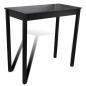 Preview: Barset Bartisch mit 4 Barhockern Schwarz
