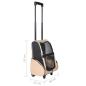 Preview: Trolley für Haustiere 3-in-1 Faltbar Sandfarben