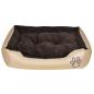 Preview: Warmes Hundebett mit Polsterkissen M