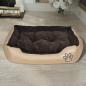 Preview: Warmes Hundebett mit Polsterkissen L