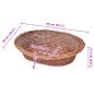 Preview: Hundekorb aus Weide Natur 69 cm