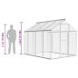 Preview: Außenvoliere Aluminium 178x242x192 cm  