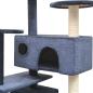 Preview: Katzen-Kratzbaum Sisal 125 cm Dunkelblau