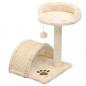Preview: Katzen-Kratzbaum Sisal 40 cm Beige und Braun