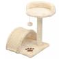 Preview: Katzen-Kratzbaum Sisal 40 cm Beige und Braun