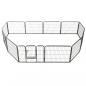 Preview: Hunde-Laufgitter 12 Paneele Stahl 80x60 cm Schwarz