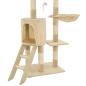 Preview: Katzen-Kratzbaum mit Sisal-Säulen 138 cm Beige