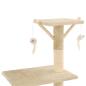 Preview: Katzen-Kratzbaum mit Sisal-Säulen 138 cm Beige