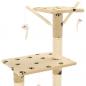 Preview: Katzenkratzbaum mit Sisal 138 cm Beige Pfoten-Aufdruck