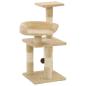 Preview: Katzen-Kratzbaum mit Sisal-Kratzsäulen 65 cm Beige