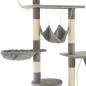 Preview: Katzen-Kratzbaum mit Sisal-Kratzsäulen 230 - 250 cm Grau