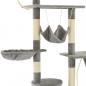Preview: Katzen-Kratzbaum mit Sisal-Kratzsäulen 230 - 250 cm Grau