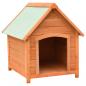Preview: Hundehütte Kiefernholz & Tannenholz Massiv 72x85x82 cm