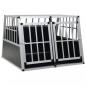 Preview: ARDEBO.de - Hundetransportbox mit Doppeltür 94 x 88 x 69 cm